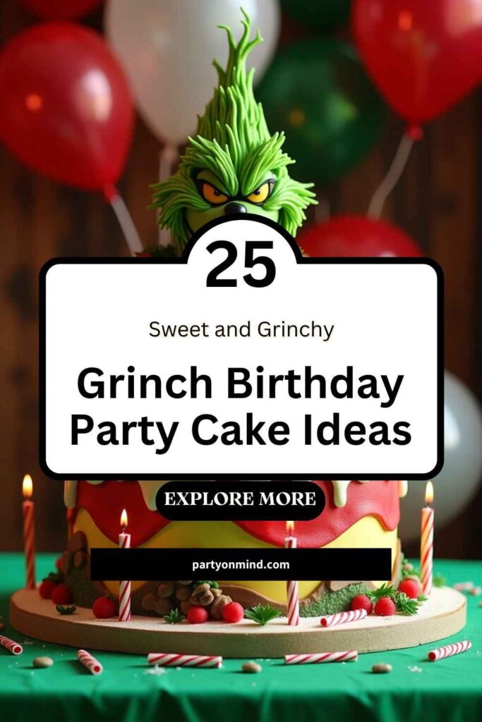 Grinch Birthday Party Cake Ideas
