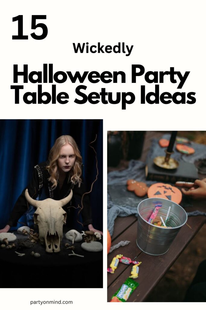 Halloween Party Table Setup